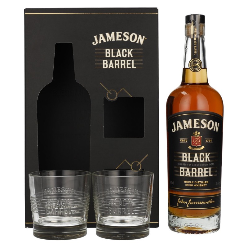 Jameson Black Barrel 40% Vol. 0,7 Liter in Geschenkbox mit 2 Gläsern hier bestellen.