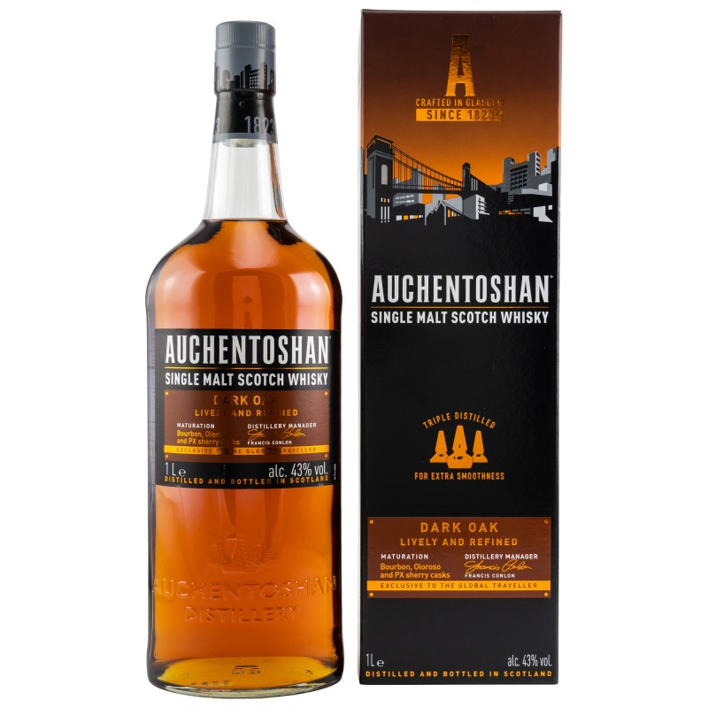Auchentoshan DARK OAK Single Malt Scotch Whisky 43% Vol. 1,0 Liter bei Premium-Rum.de bestellen.