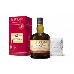 El Dorado Rum 12 Jahre 40% Vol. 0,7 Liter in GP mit Glas bei Premium-Rum.de bestellen.
