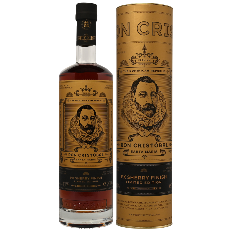 Ron Cristóbal Santa Maria PX Sherry Finish 43% Vol. 0,7 Liter in Geschenkbox bei Premium-Rum.de