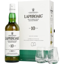 Laphroaig 10 Years Old in GB mit 2 Tumblern 0,7 Liter